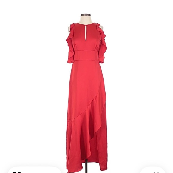 Monique Lhuillier Scarlet Evening Gown - Picture 1 of 4